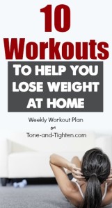 at home workouts to lose weight tone tighten pinterest