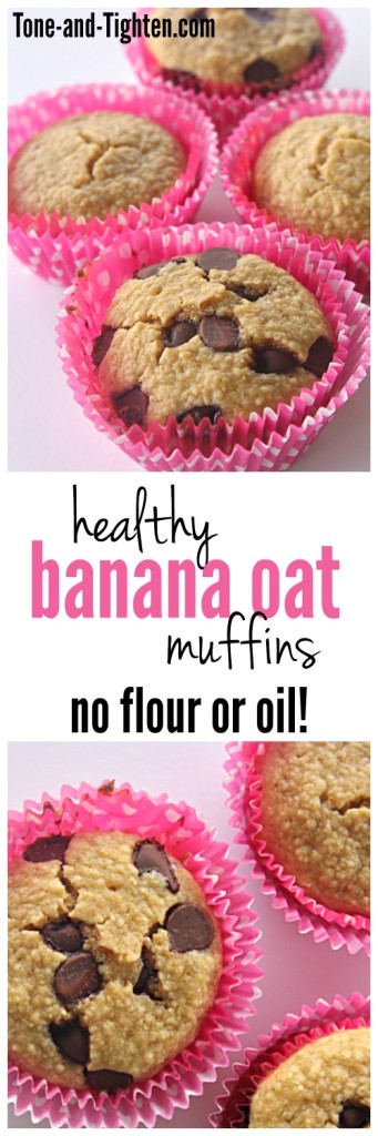 Healthy Banana Oat Muffins from Tone-and-Tighten.com