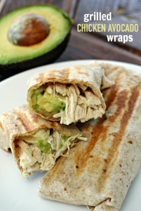 grilled chicken avocado wraps