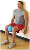 wall sit ball squeeze