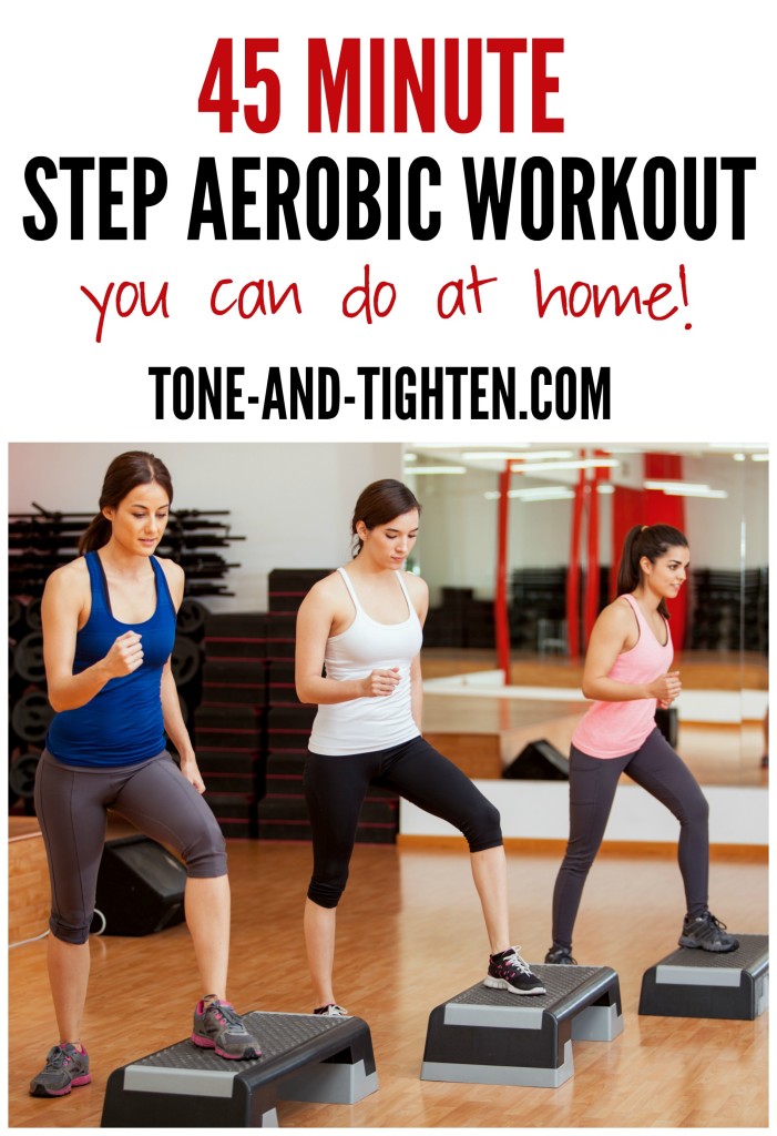 At Home Step Aerobic Workout on Tone-and-Tighten