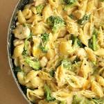 Chicken Broccoli Cheesy Shells Skillet