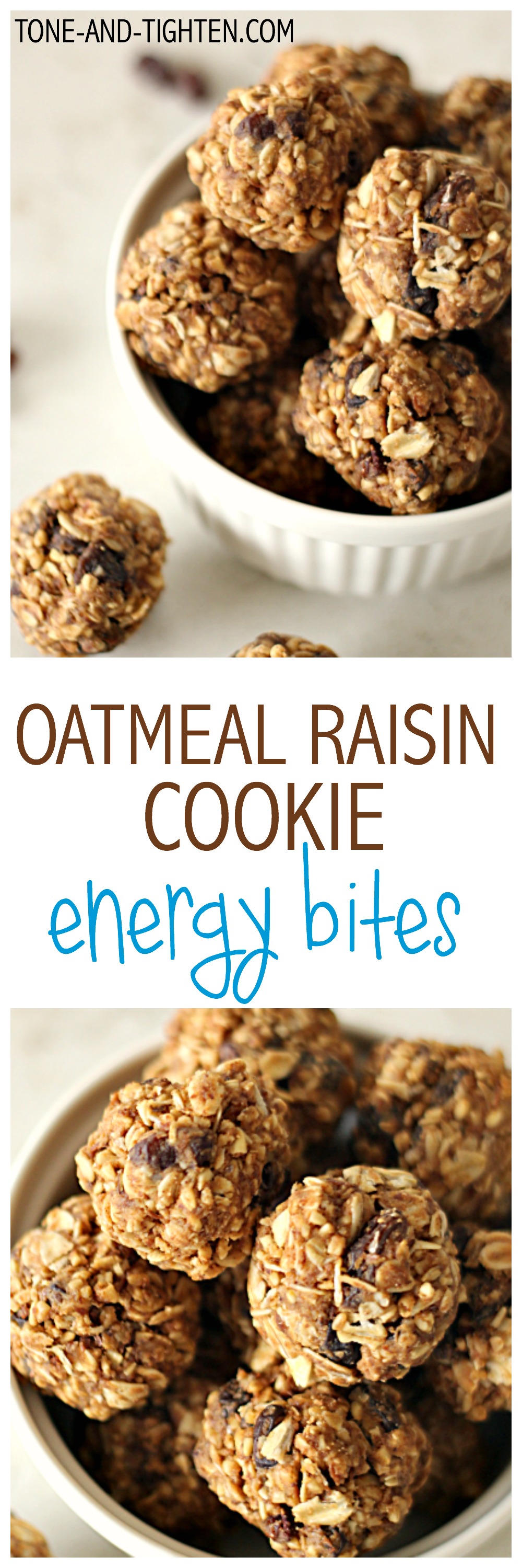 Oatmeal Raisin Cookie Energy Bites from Tone-and-Tighten.com