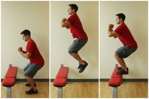 box jumps bench