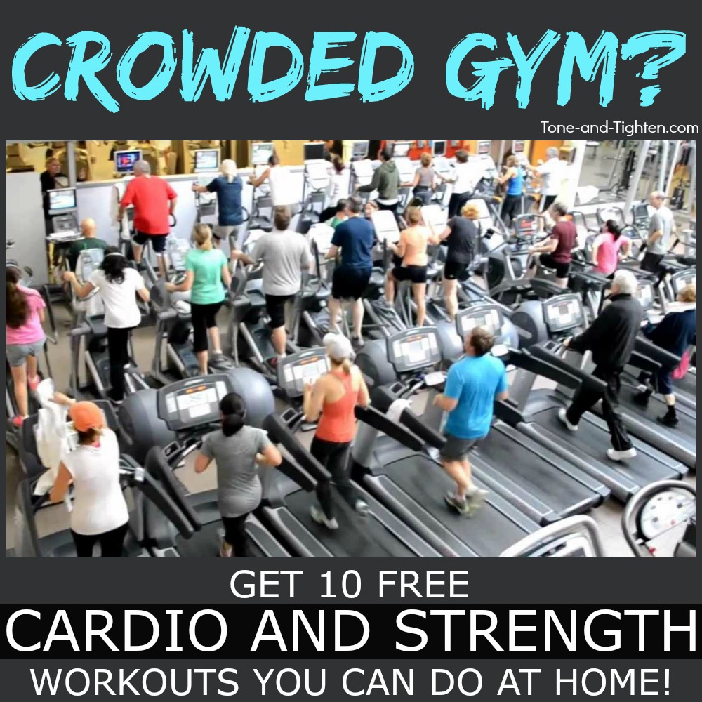 crowded gym at home cardio strength workout