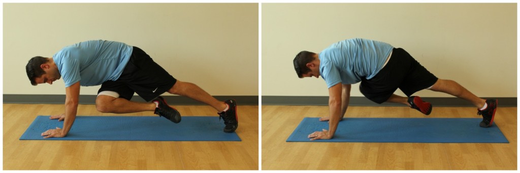 mountain climber with twist exercise