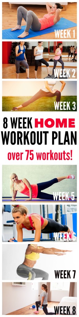 8 Week Home Workout Plan - 75 workouts