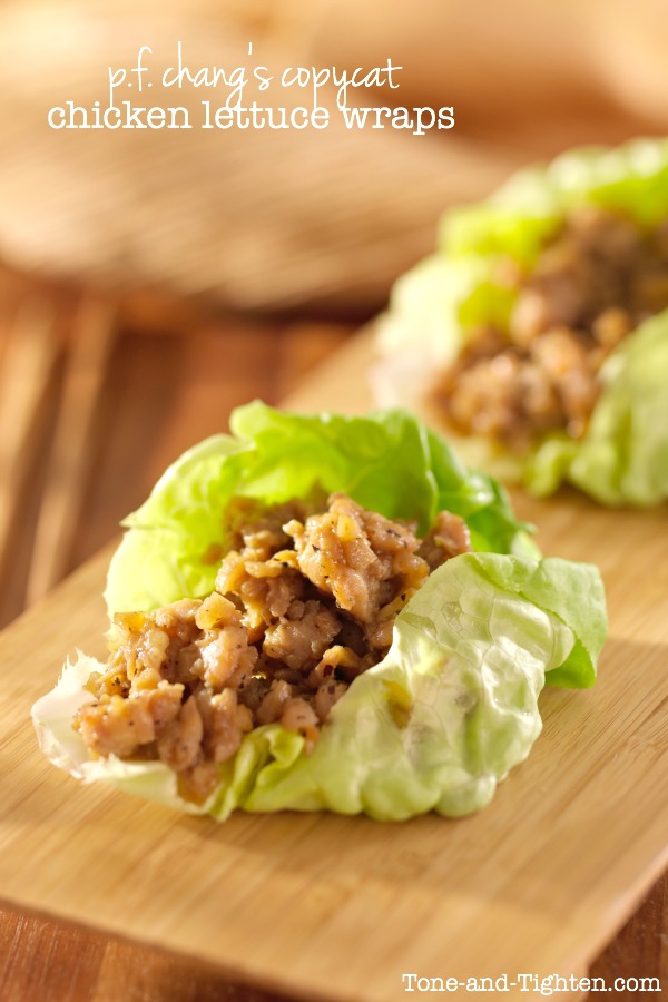 Asian lettuce wrap with minced chicken and seasonings