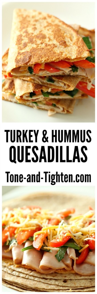 Turkey and Hummus Quesadillas from Tone-and-Tighten