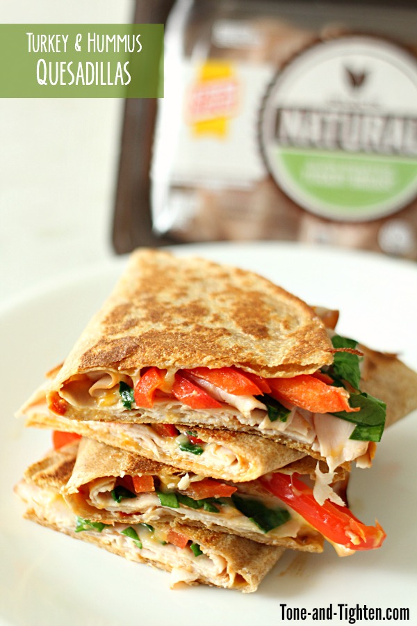 Turkey and Hummus Quesadillas