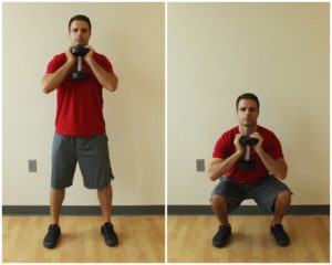 goblet squat dumbbell