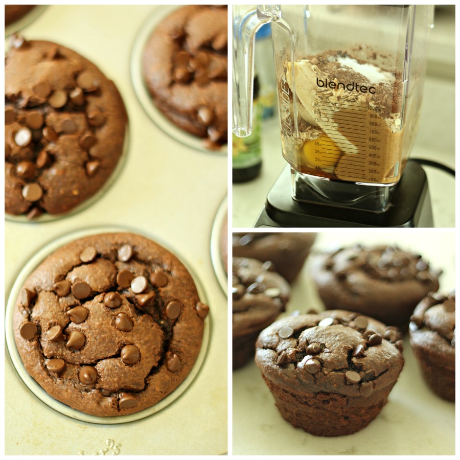 Chocolate Peanut Butter Banana Muffins from Tone-and-Tighten
