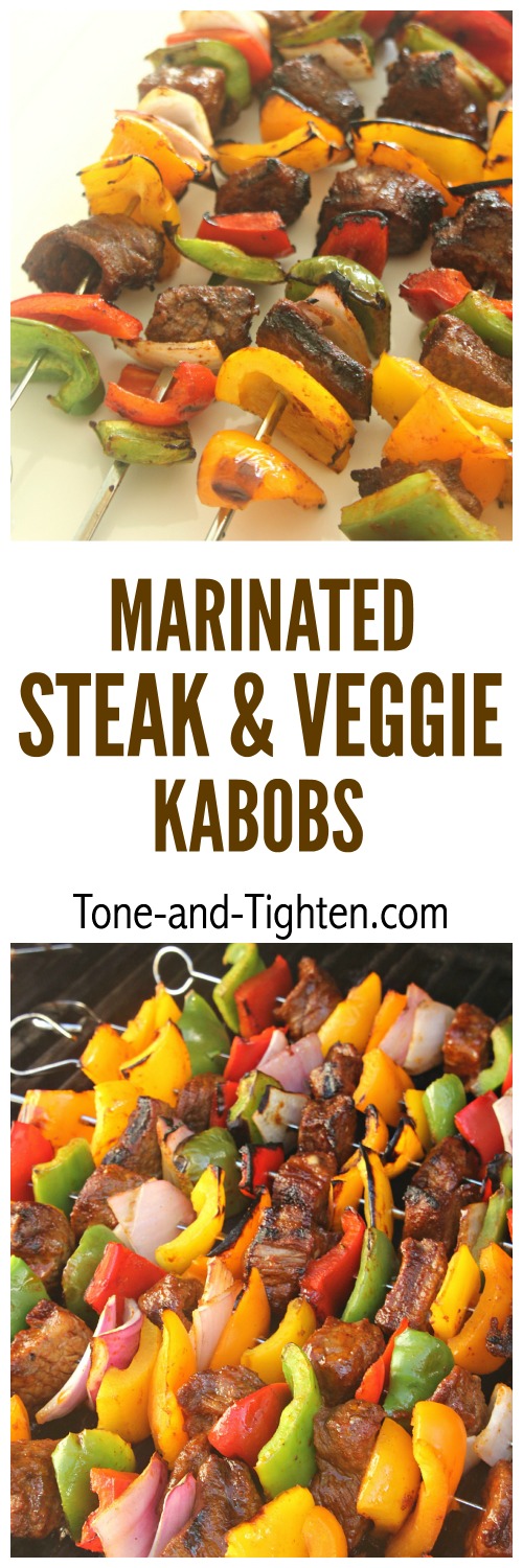 Marinated Steak and Vegetable Kabobs from Tone-and-Tighten