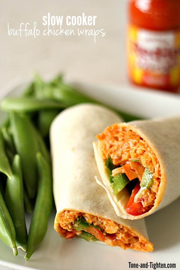 Slow Cooker Buffalo Chicken Wraps on Tone-and-Tighten