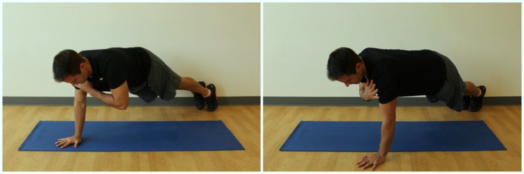 plank with shoulder tap exercise