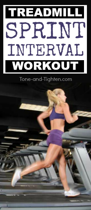 Sprint intervals push your heart rate higher and burn more calories than regular running alone. See what I mean here on Tone-and-Tighten.com