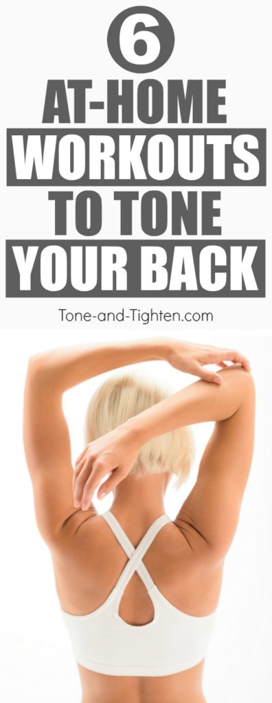 6 great workouts you can do at home to banish bra fat forever! Great back workouts from Tone-and-Tighten.com