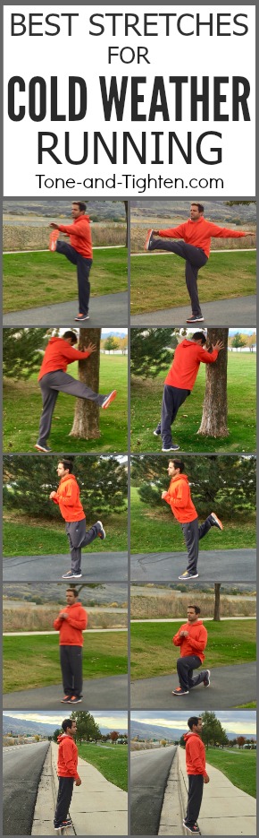 5 great warm up stretches for cold-weather running! From Tone-and-Tighten.com