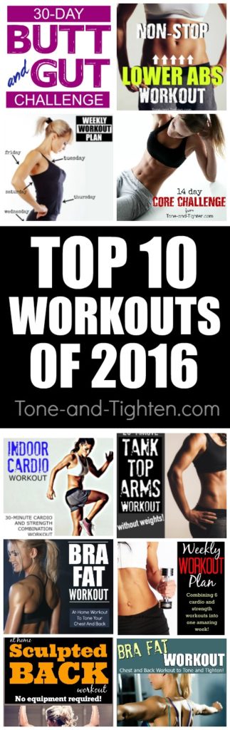 You wanted the best - you got the best! Our top 10 workouts of 2016 as selected by you - the readers! From Tone-and-Tighten.com