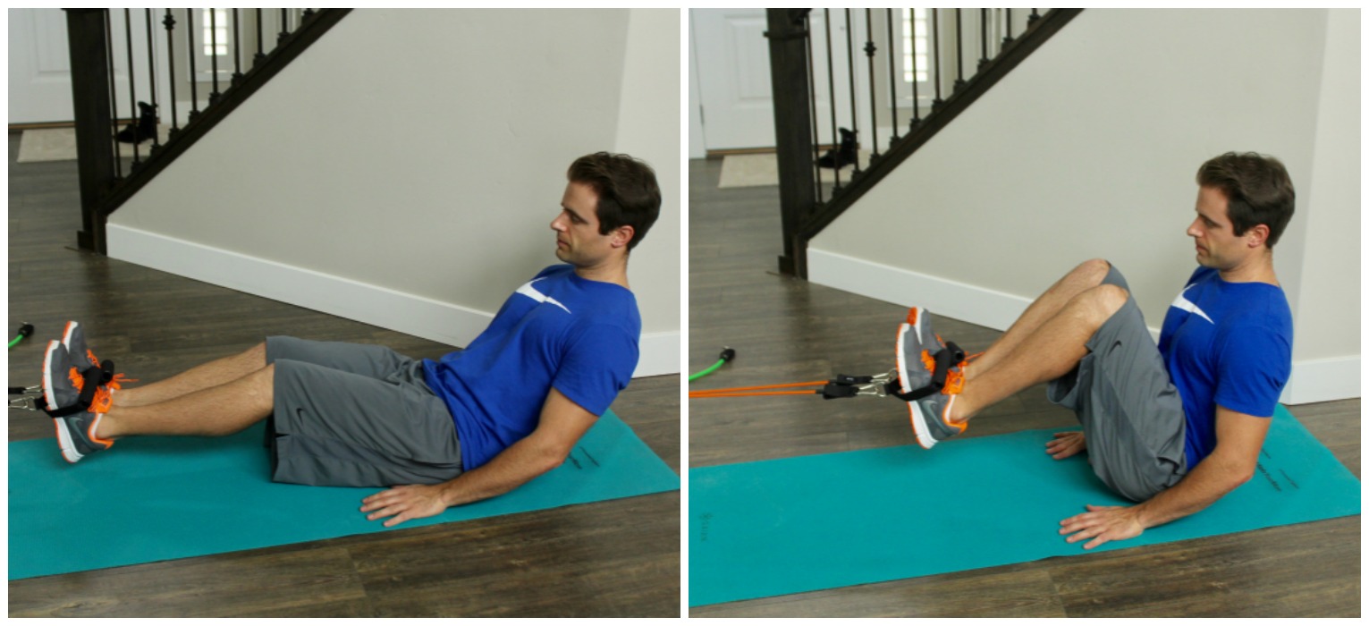 reverse crunch with resistance band reverse crunch with resistance band