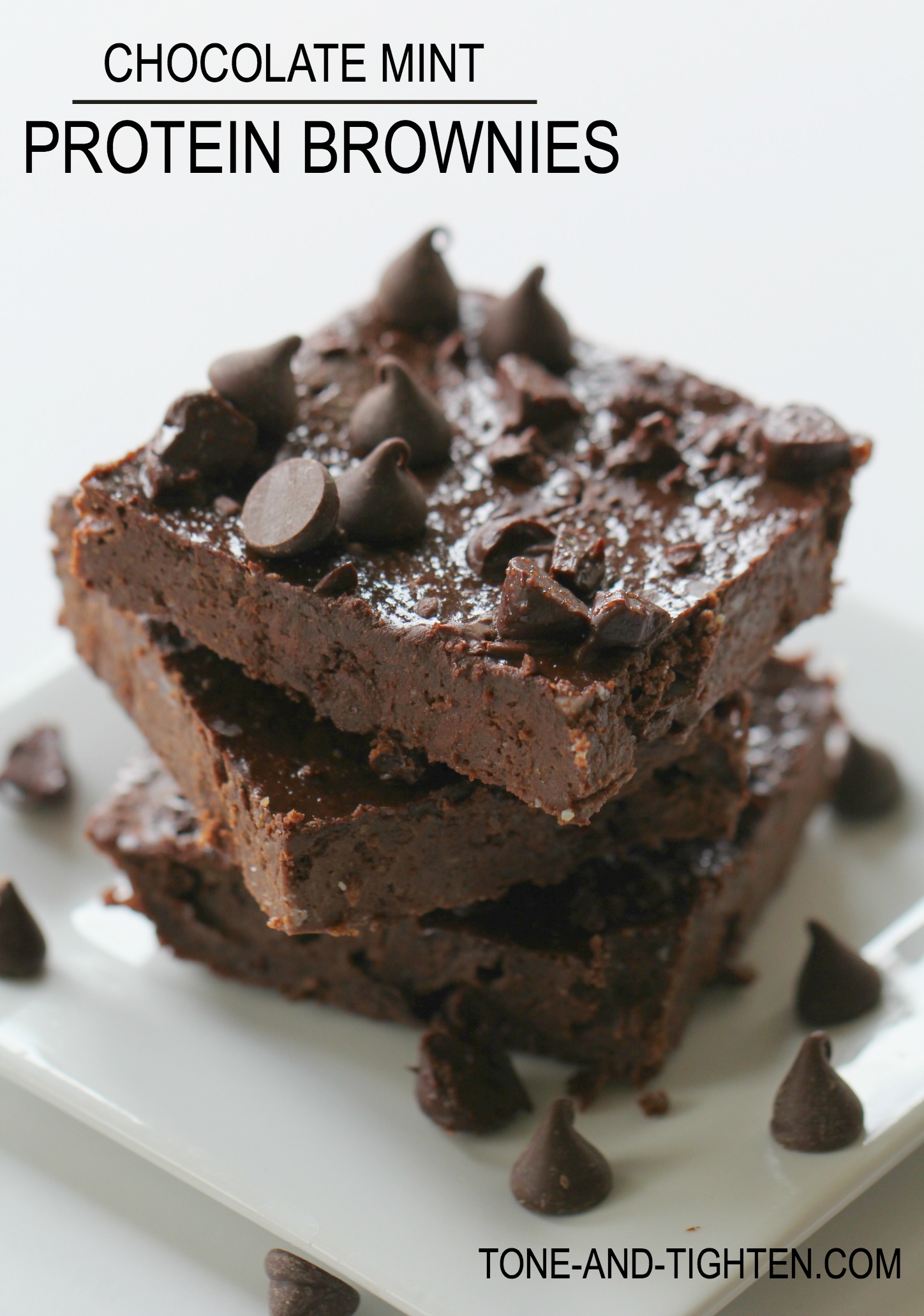 Chocolate Mint Protein Brownies