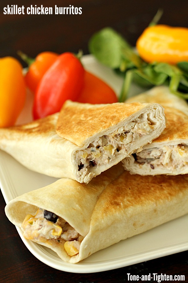 Skillet Chicken Burritos