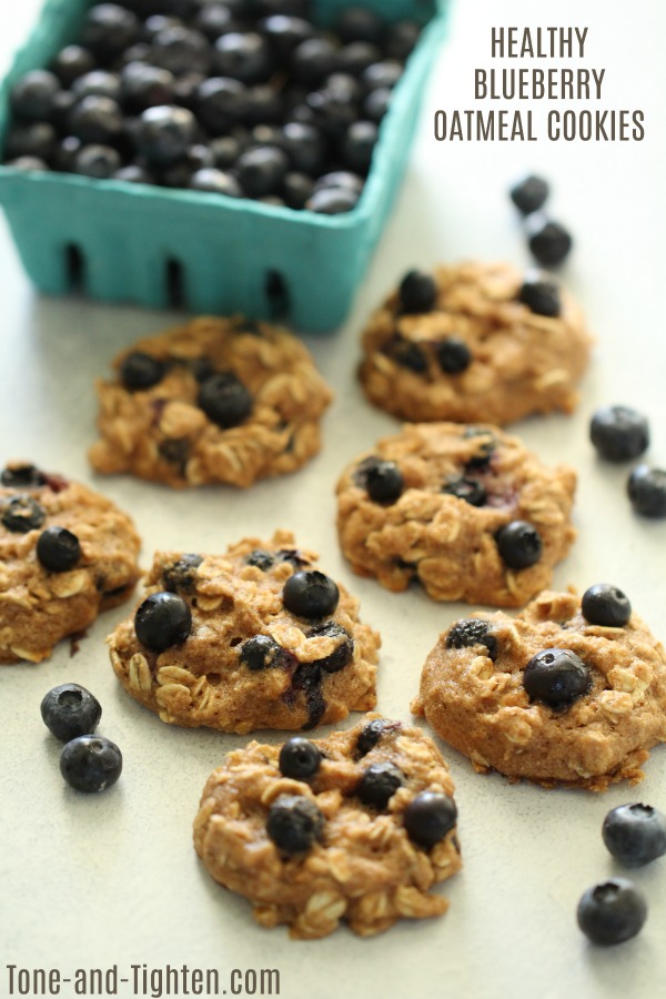 Healthier Blueberry Oatmeal Cookies