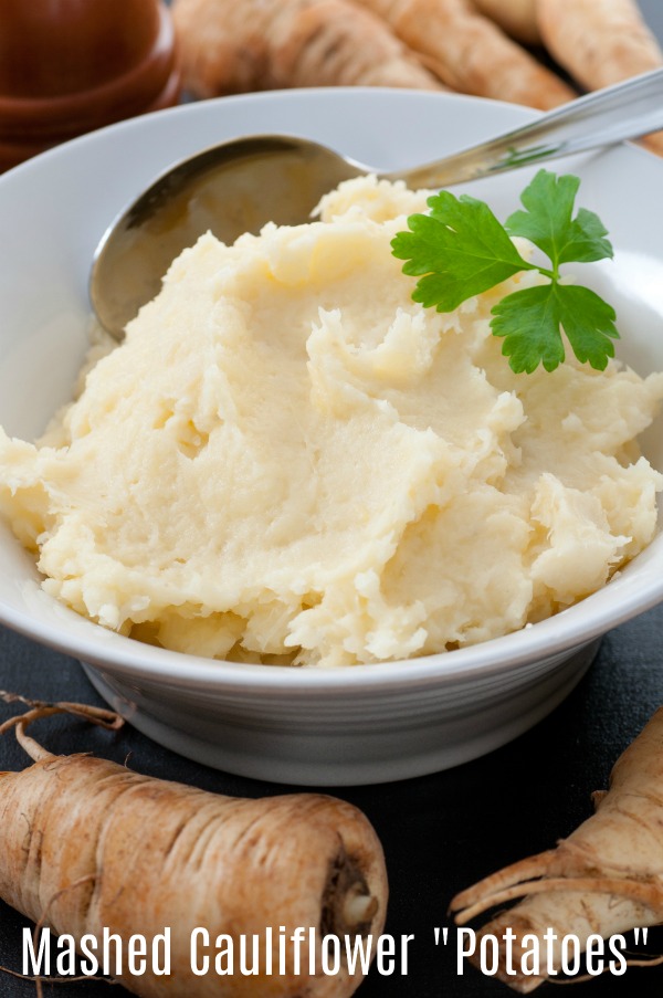 Mashed Garlic Cauliflower “Potatoes”