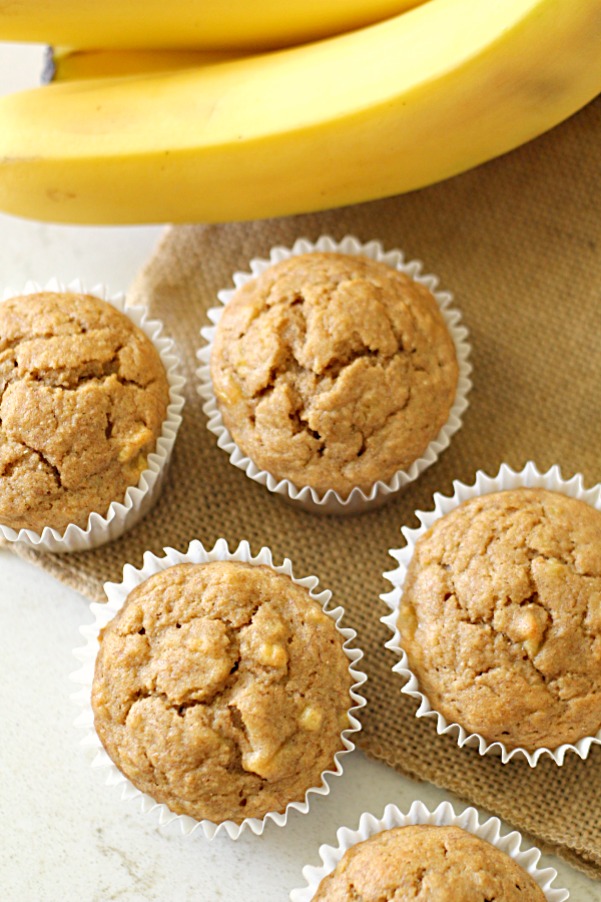 Healthy Honey Banana Muffins {No refined sugar}