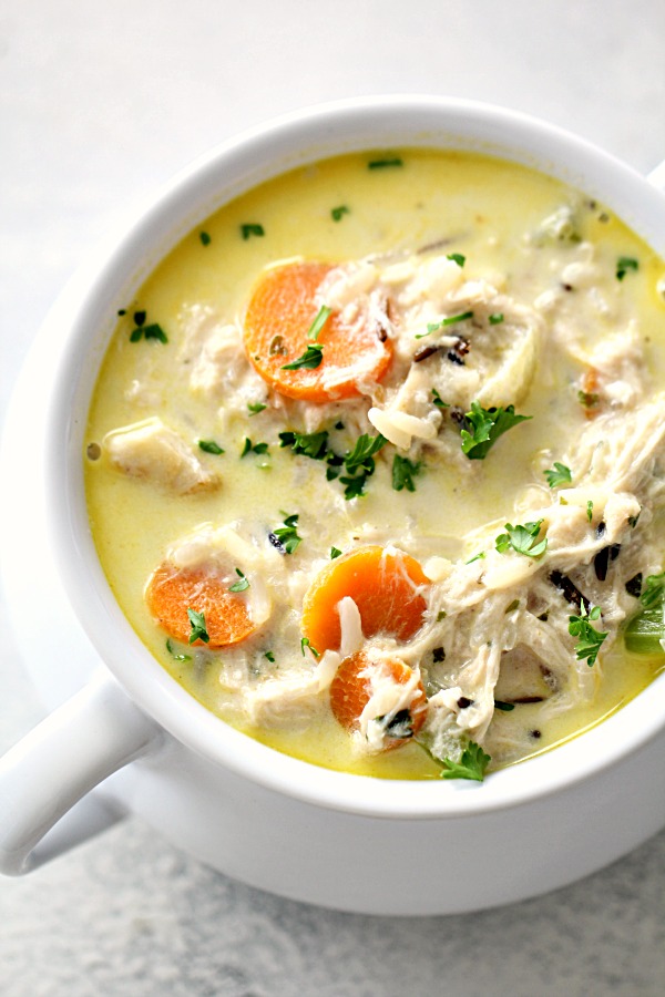 Creamy Chicken and Wild Rice Soup | #site_title