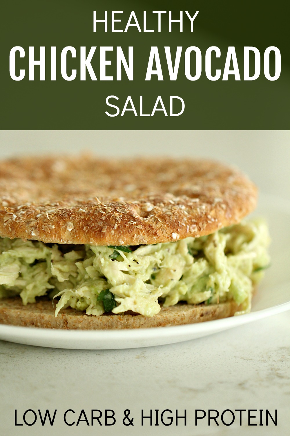 Healthy Chicken Avocado Salad Sandwiches [Low Carb]