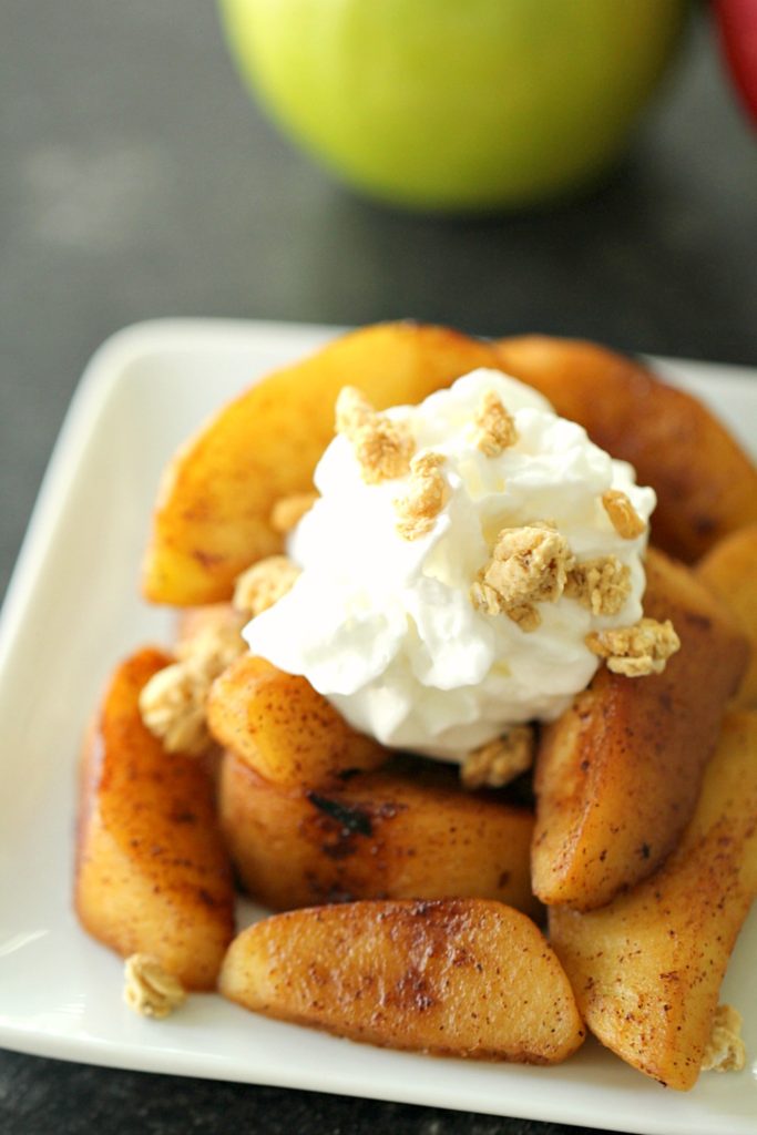 Healthy Fried Cinnamon Skillet Apples Tone And Tighten