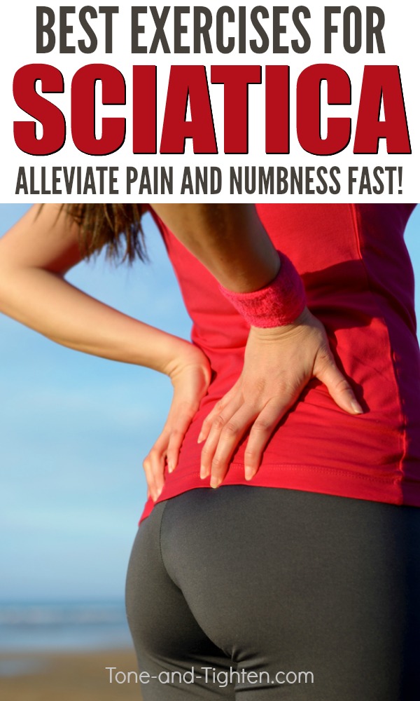 The best tips and exercises to treat low back pain and sciatic nerve symptoms from lumbar degenerative disc disease. From the doctor of physical therapy at Tone-and-Tighten.com.