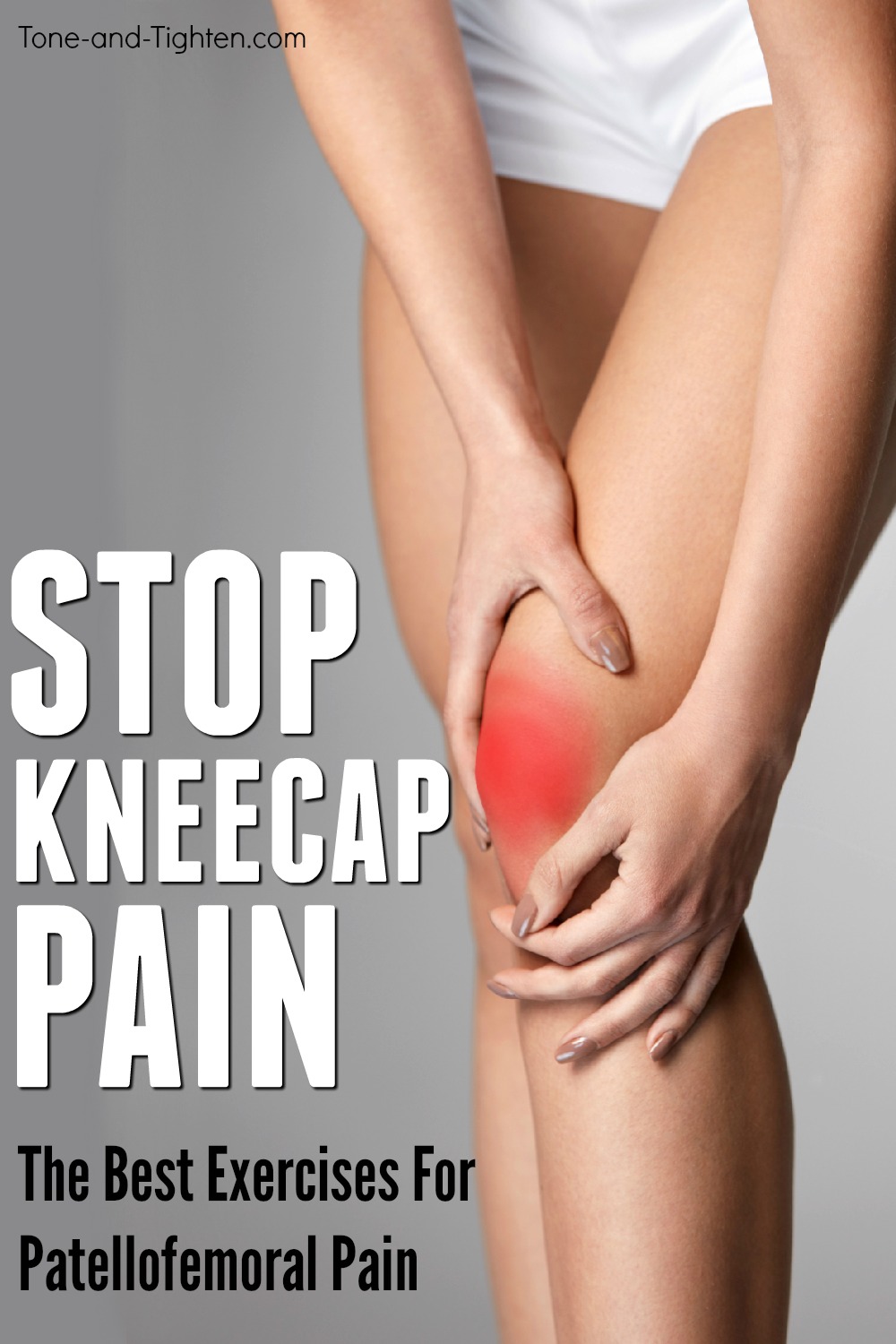 The best home exercises to eliminate kneecap pain. Patellofemoral pain exercises you can do right at home!